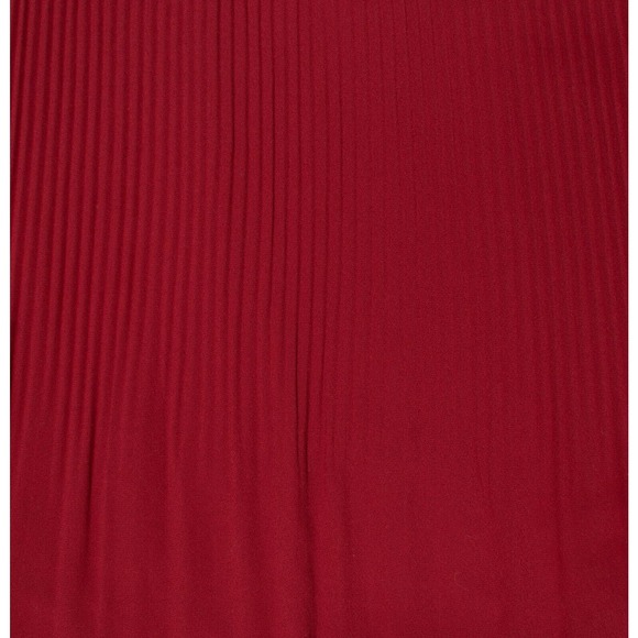 La Fee Maraboutee Red Pleated Short Sleeve Shift Mini Dress - Picture 2 of 5